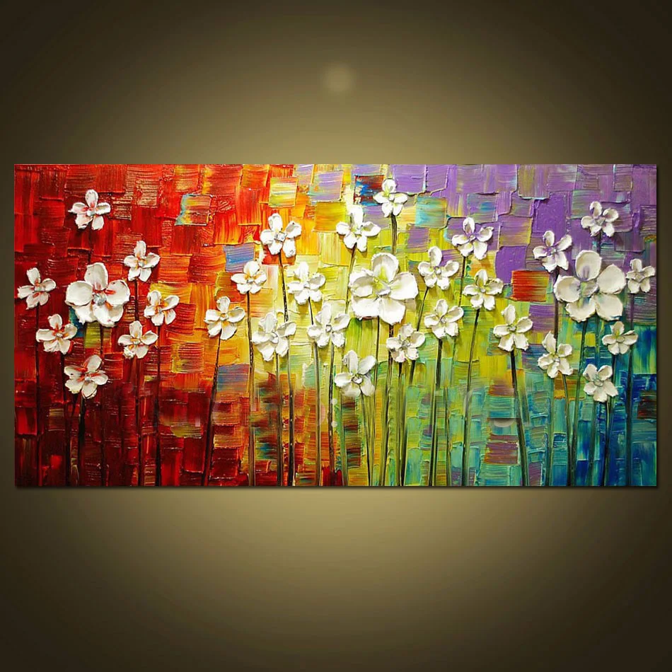 100 hand painted free shipping large abstract three dimensional