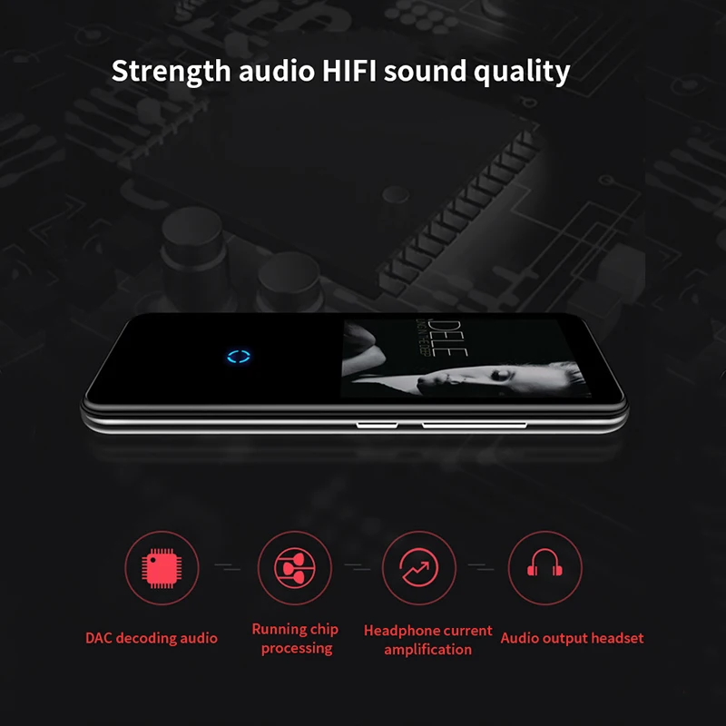 Mahdi M600 Metal Bluetooth Sport MP3 Player Portable Audio 16GB with Built-in Speaker FM Radio Lossless Sound mp-3 HIFI Player