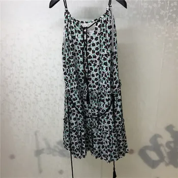 

Summer Women Dress Casual Sleeveless Sundress 2019 Floral Printed Spaghetti Strap Dress Vestidos