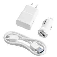 3,0 Micro USB кабель+ Автомобильное зарядное устройство+ настенное домашнее зарядное устройство для samsung Galaxy Note 3 S5