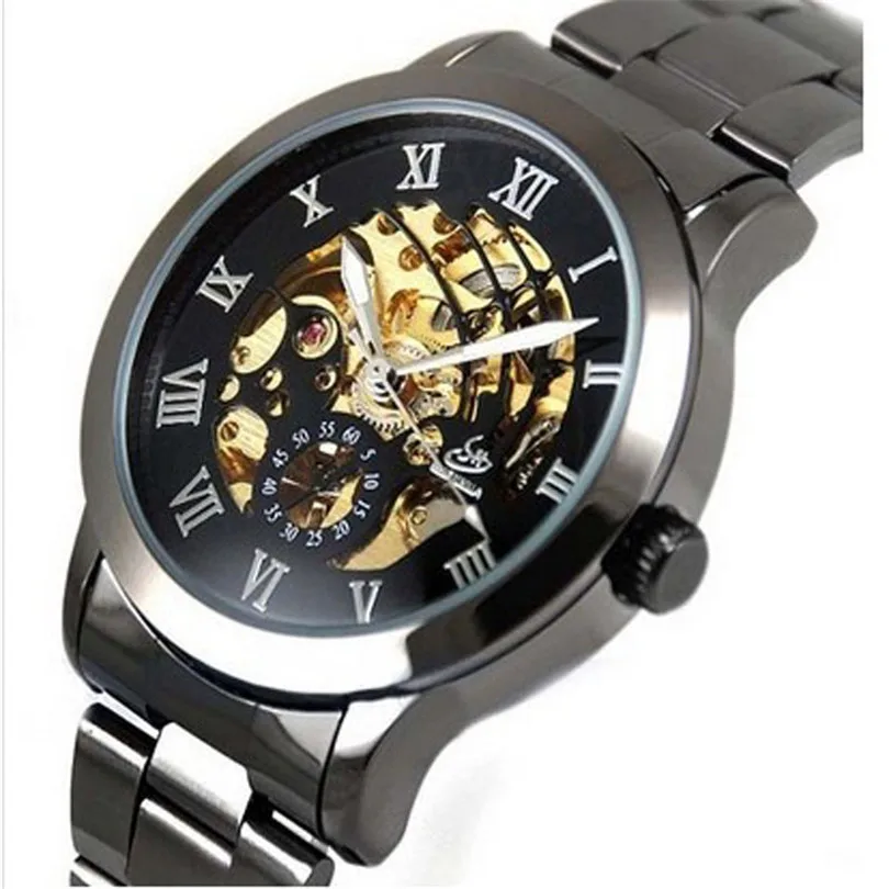 Durable Automatic Classic Skeleton Men's mechanical Stainless Steel