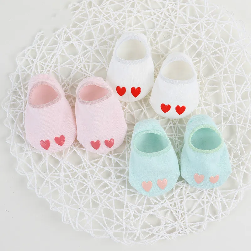

Lovely 0-2 Years old Baby toddler girl socks candy color heart boat socks infant girls socks chaussettes bebes fille 3 Pairs/lot
