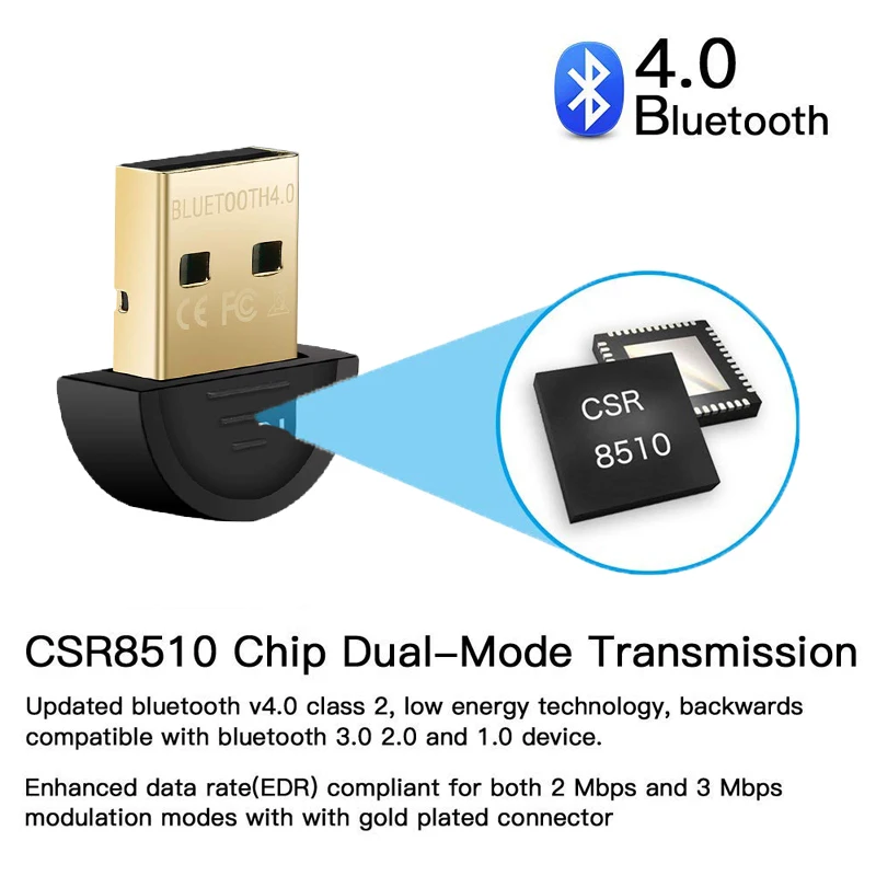 Bluetooth адаптер 4 0 USB ключ музыкальный приемник для ПК компьютера беспроводной Bluthooth