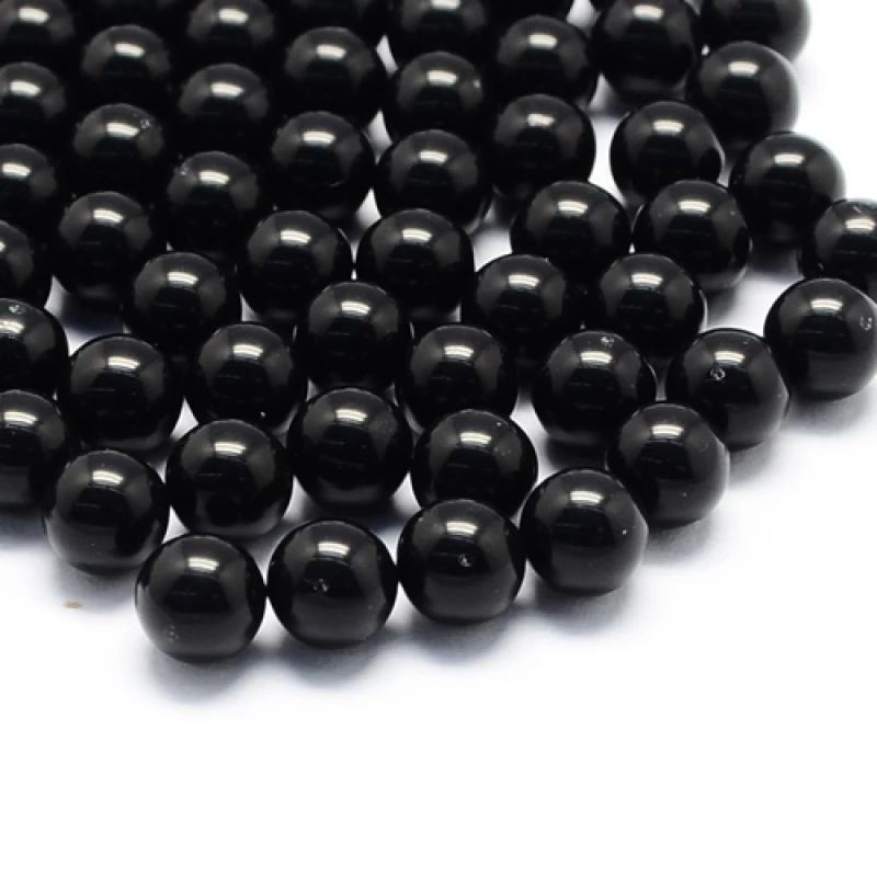 Approx 12000pcs/500g 4mm Black Round Solid Color No Hole Acrylic Ball