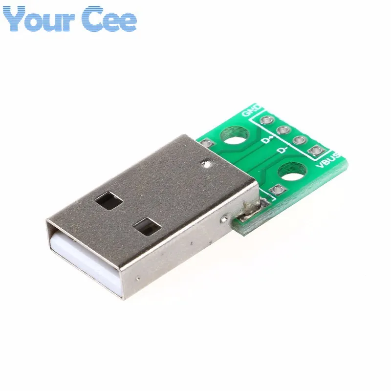 USB2.0 Male to 4P DIP Switch DIP Adapter Board Module USB Adapter Plate New (4)