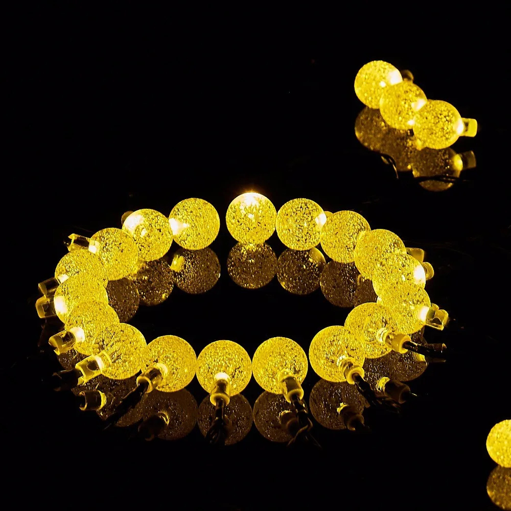 LED Crystal Ball Solar Powered Fairy Lights-7