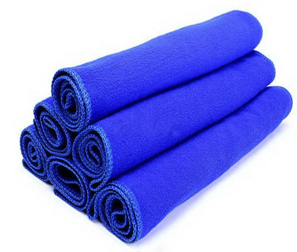 30*30 см мягкое полотенце из микрофибры для чистки автомобиля автоматическая стирка сухая чистая Полировка ткань - Цвет: Синий