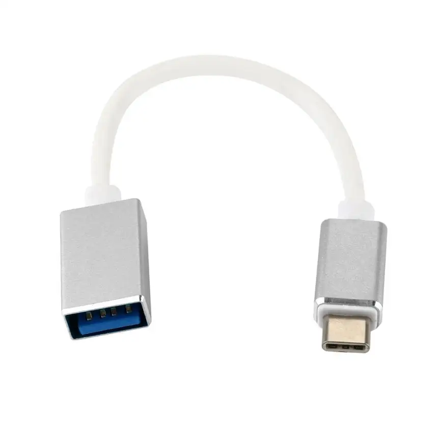 

High Quality USB 3.1 Type C Male To USB 3.0 A Female OTG Data Cable Connector Adapter Silver For Samsung S8 Sep24