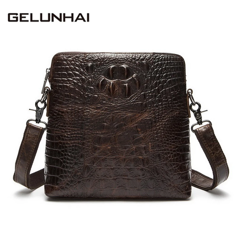 

2019 New Hot Sale Zipper Genuine Leather Man Bag High Quality Men's Crossbody Shoulder Handbags Messenger Cowhide Men Bags 2038