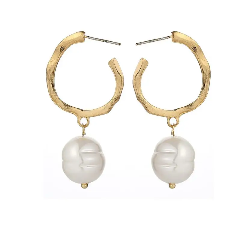 

CXW Free shipping Alloy pearl earrings for women in Europe and the United States exaggerated geometric earrings 2019 jewelry A14