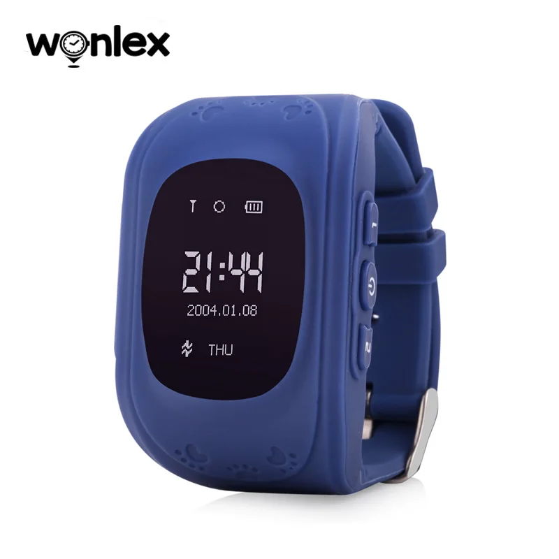 Baratos Reloj inteligente Wonlex Q50 pantalla táctil OLED GPS SOS Call reloj de pulsera buscador de niños rastreador de bebé Monitor Anti pérdida SeTracker