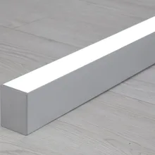 2 шт./лот,, большой размер, высокое качество, Светодиодный линейный светильник HighBay для офисного освещения, Серебристая и белая поверхность