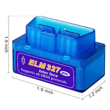 Мини V2.1 ELM327 OBD2 Bluetooth адаптер беспроводное подключение Авто диагностический сканер OBDII инструмент
