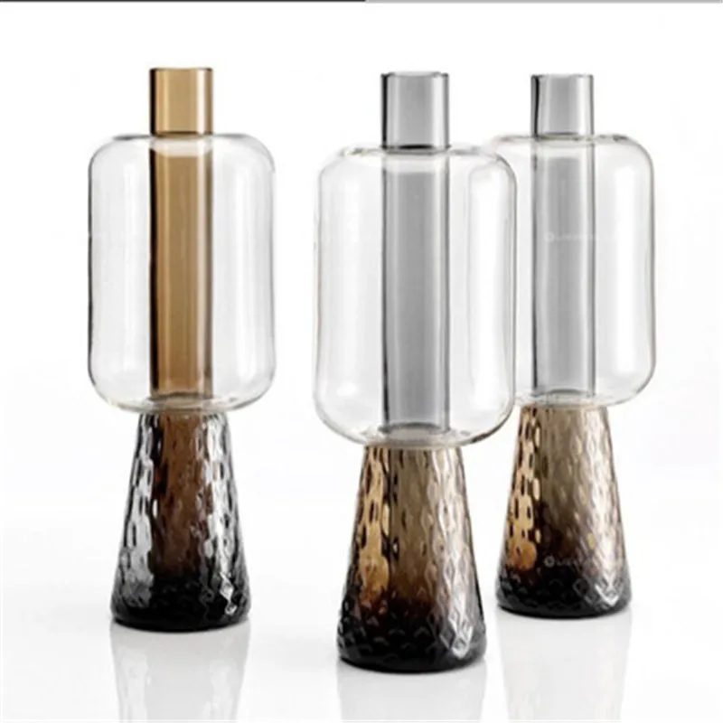 

Postmodern Nordic Gray Brown Glass Bump Texture Base Home Living Room Bedroom Table Lamp