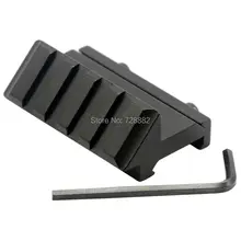 Тактический 45 градусов смещение 20 мм 4 слота фонарь-лазер Picatinny Weaver Rail аксессуары для горной охоты