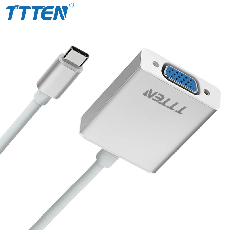 Ttten USB 3.1 Тип c USB-C конвертер VGA Кабель-адаптер для MacBook 12 дюймов золото и серебро