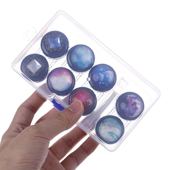 

Dazzle Colour Starry Sky Gem Contact Lens Case With Mirror With Bag 3pcs Tweezers Travel Container Cases Soaking Box 2styles