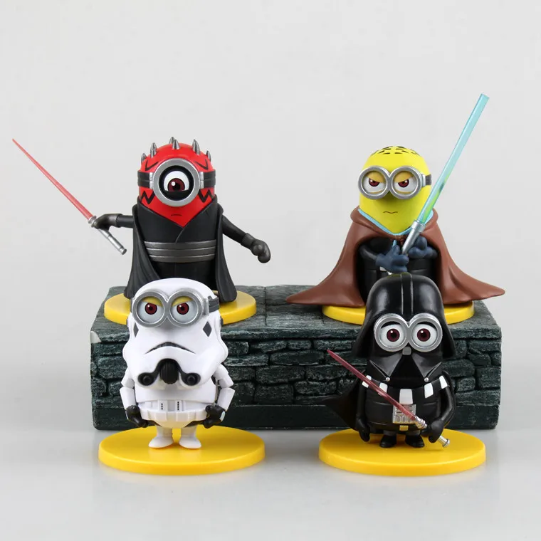 lot 4 Star Wars Darth Vader Maul Stormtrooper Jedi Knight Minions only Figures