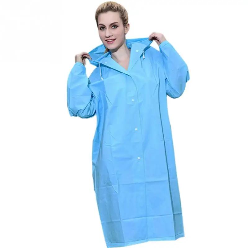 

Women EVA Transparent Raincoat Poncho Portable Light Raincoat NOT Disposable Rain Coat For Adult