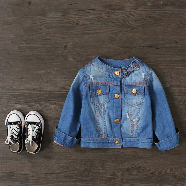 Winter New Girls Fashion Denim Jacket Baby Girls thicker Denim
