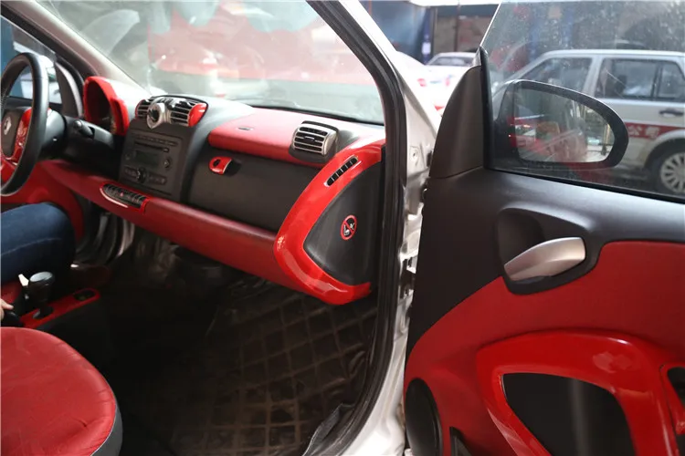 TTCR-II для smart fortwo 2009- украшение интерьера розетка Авто Стайлинг Аксессуары рулевое колесо ABS наклейки для автомобиля 3D