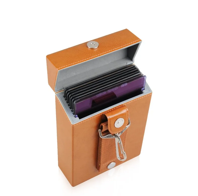 

8 places Portable Leather Filter storage box Pouch Case bag for up to 8 Graduated Square Filters 100*100mm 100*150mm camera lens