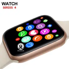 Silica Gel Smart Watch With Wireless Charger 42MM Series 4 Alloy Bluetooth Sport Fashion Watch for iOS Android Apple Watch Phone
