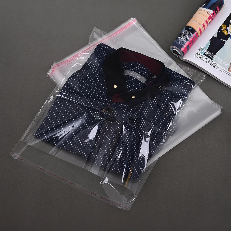 

Clear Transparent 100pcs OPP Plastic Bag for book 35 x39 cm+4cm Flap Self Adhesive Seal magazine Bra Colth packaging bags