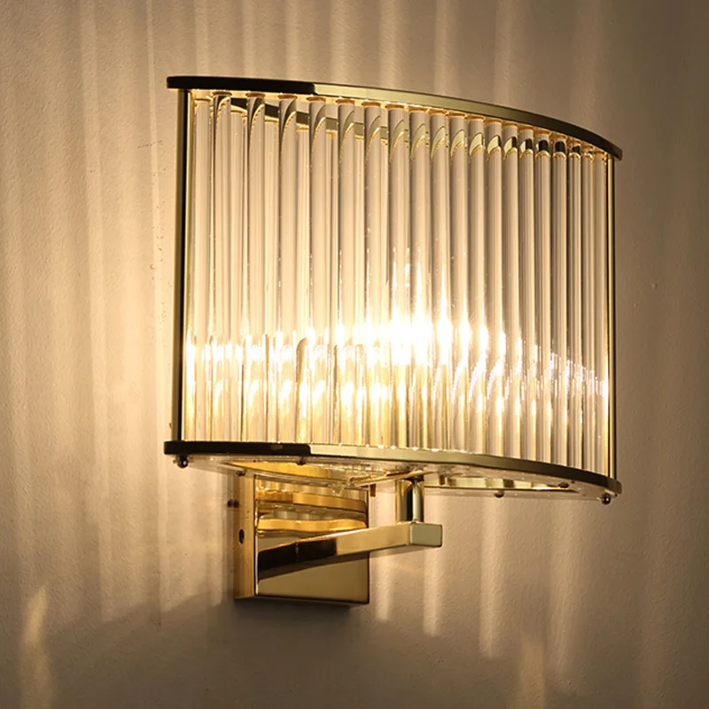 

Modern minimalist creative Nordic corridor corridor staircase living room wall lamp bedroom bedside crystal wall lamp LM5061124