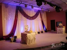 Superdeal 3m*6m white-purple elegance wedding backdrops , stage backdrops