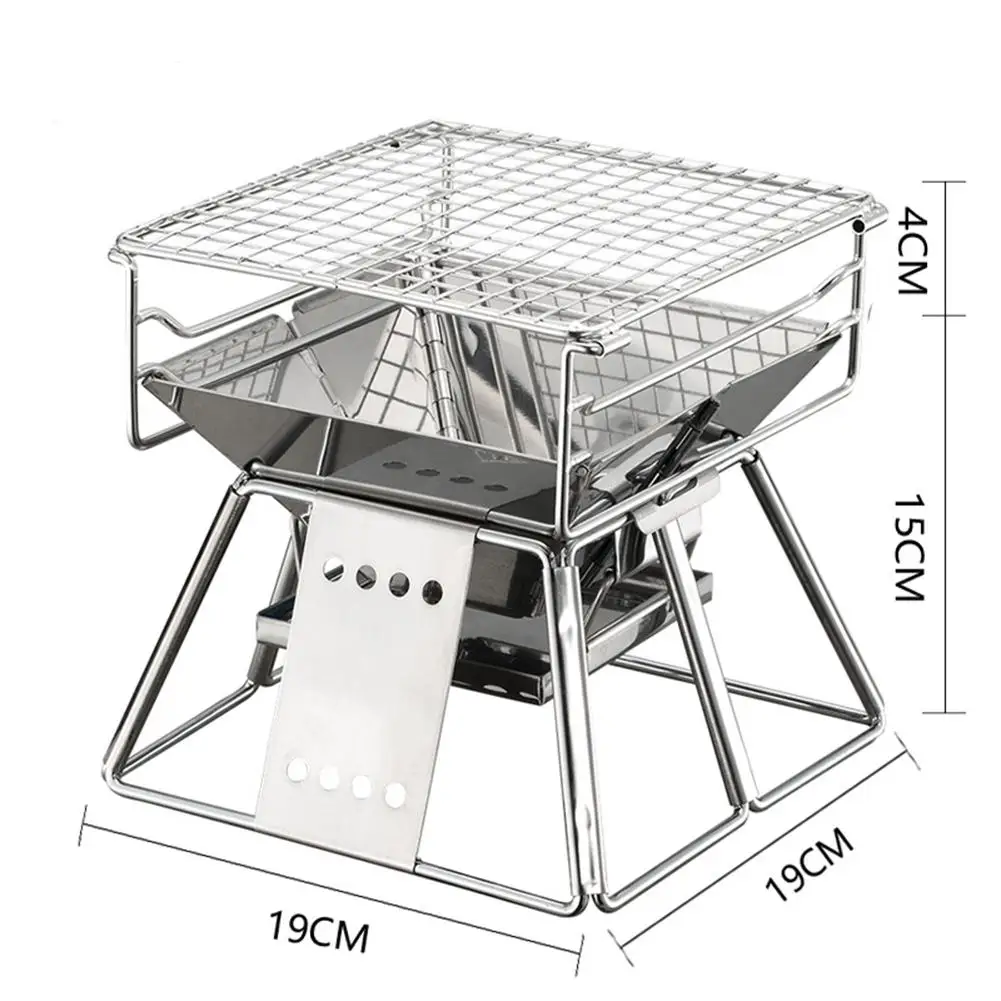 

Exquisite Mini Portable Stainless Steel BBQ Oven Set BBQ Grill for Outdoor Small Barbecue Detachable BBQ Ovens Grills