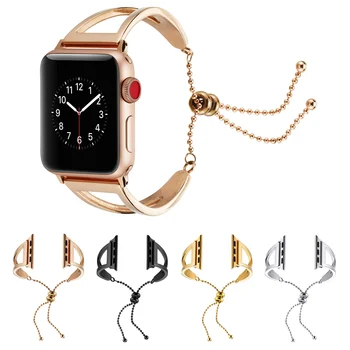 

Fashion Stainless Steel Watch Bracelet for Apple Watch Band Women Girl Replacement Strap for iWatch Series 1/2/3 38mm 42mm Belt