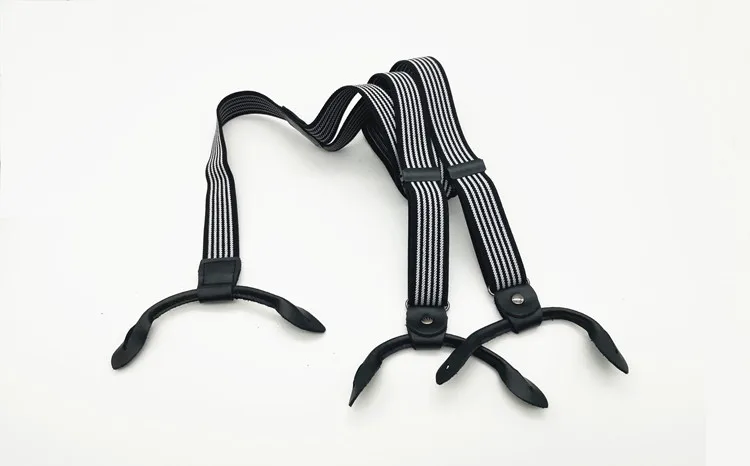 Черно-белые классические подтяжки версия ремня мужской ремень женские кожаные пуговицы модное украшение