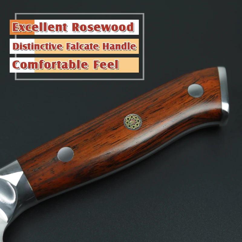 XINZUO 7'' inch Santoku Kitchen Knives 73 layers Damascus Steel Chef Knife Dealing with Meat Fruit Vegetables Rosewood Handle