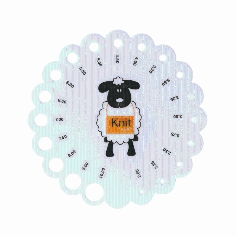 

Lot Round Size 2mm -10mm Knitting Knit Needle Sizer Gauge Measure Ruler Tool