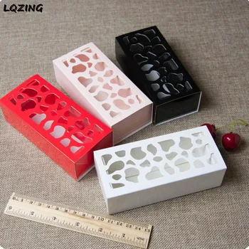 

Baking biscuits/chocolates paper boxes for packaging,drawer style macaron box hollow window cardboard box wedding party favors