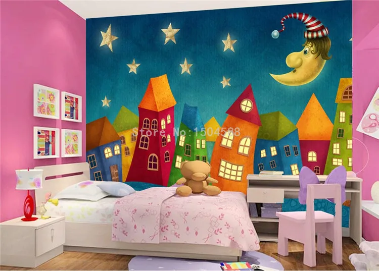 Custom Children Wall Paper Fairy Tale Castle Murals For Children's Bedroom  Wall Wallpaper Background 3d Pvc Vinyl Wallpaper - Wallpapers - AliExpress