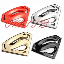 3D chrome metal Superman emblem badge Motorcycle car accessories Car styling Funny car stickers for bmw benz audi toyota mazda