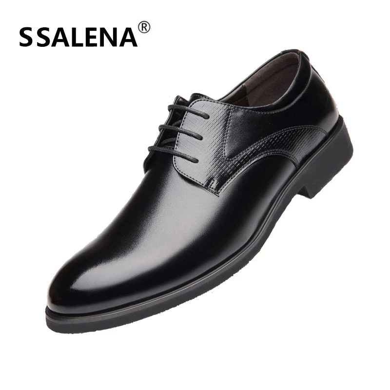 Mens Smart Casual Shoes Slip On Pointed Toe Office Business Formal Dress Black
