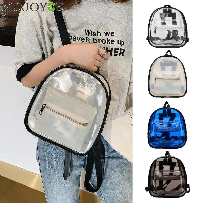 Прозрачный женский рюкзак, сумки через плечо для школы, мини рюкзак, школьные сумки для девочек-подростков, модная сумка для книг mochila