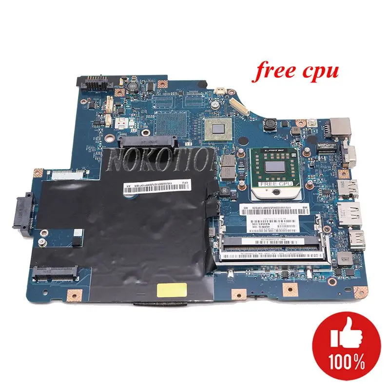 NOKOTION материнская плата для ноутбука lenovo G565 Z565 LA-5754P 11S69038329 материнская плата DDR3 разъем S1 процессор