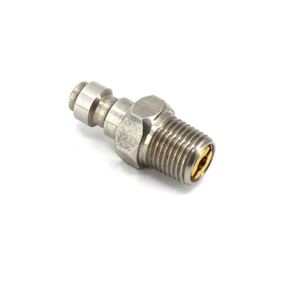 PCP Airforce Пейнтбольный соединитель высокого давления 1/8NPT 1/8BSPP M10x1 из нержавеющей