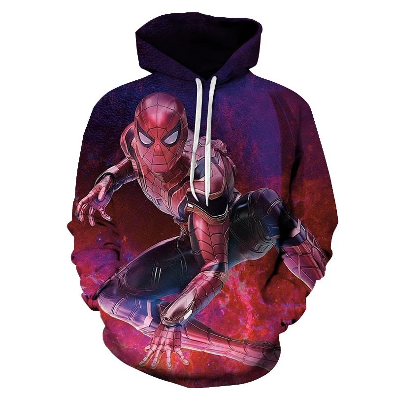 New Anime Spiderman Sweatshirt Fashion Men Women Long Sleeve Streetwear Hoodie DC Comics 3D Print H