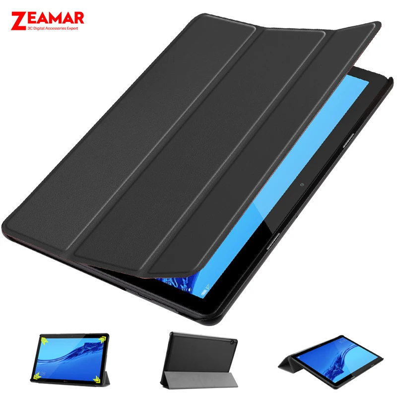 Кожаный чехол для Huawei Mediapad T5 10 1 &quotУмный Магнитный складной подставка AGS2