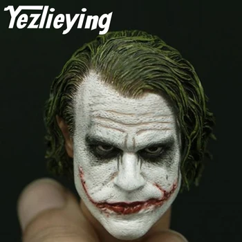 

Delicate Men's Head 1/6 Batman dark knight head scale sculpture model clown Heath head needle F12inch action figure Accessories