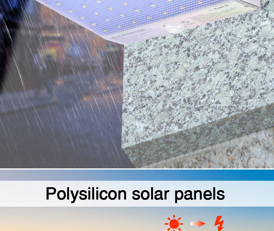 Solar ao ar Sensor de Movimento Led à Prova Jardim Livre Dwaterproof Água Lâmpada Iluminação Solares Exterior Painel Energia Spotlight 48 Led Luz 5 Lâmpadas solares