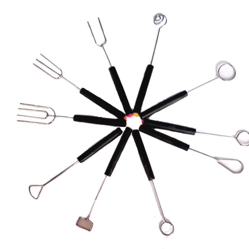 

IKENI 10pcs Chocolate Dipping Fork Cake Fondue Fountain Decorating Tool