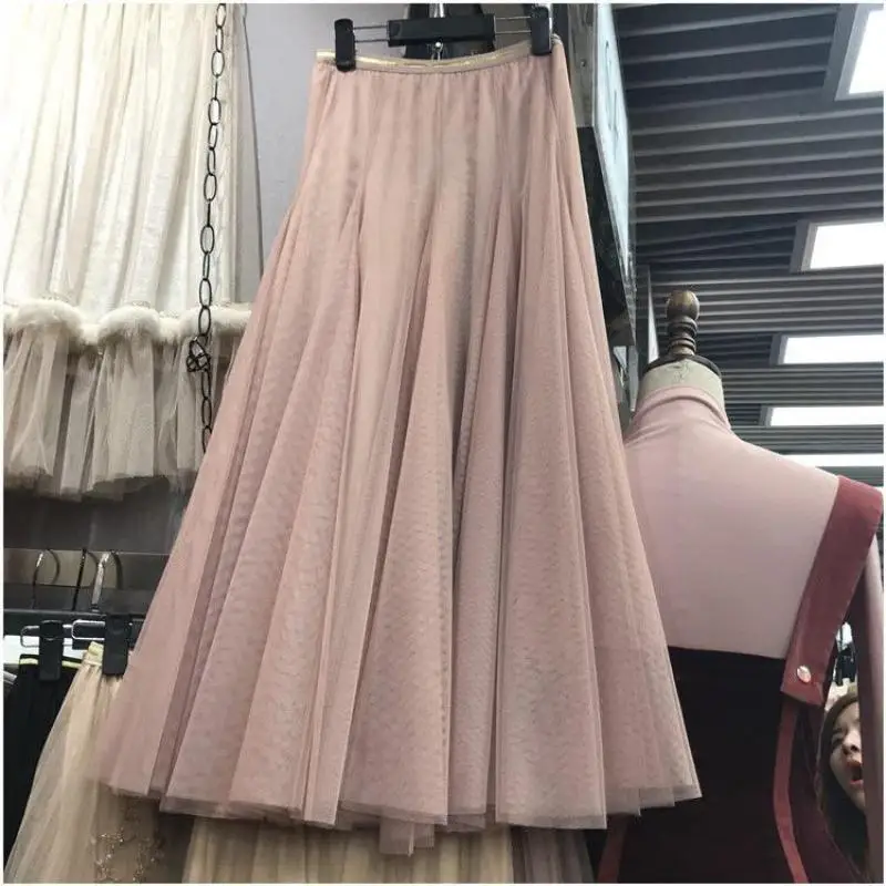 

2023 Spring New Arrival Pleated Skirt All-match Slim High Waist Mermaid Skirt Korean Style Faldas Largas Elegantes Free Shippin