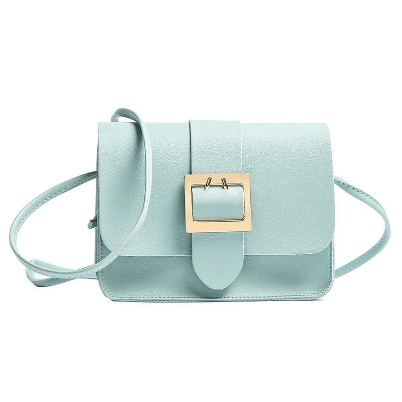 

Fashion Women Bag PU Leather Crossbody Single Shoulder Bag Wear-resistant Pin Buckle Small Rectangle Handbag with Strap 2019 New
