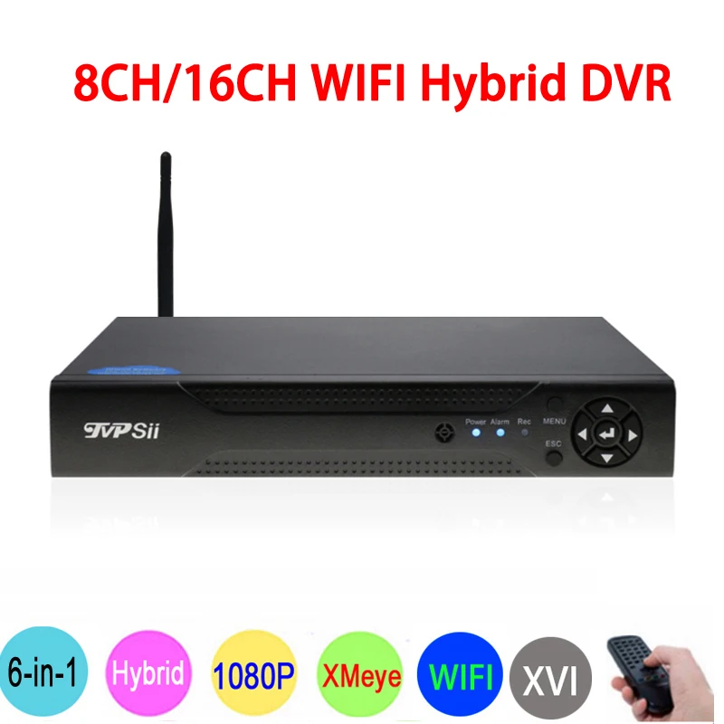 Dahua панель Hi3521A 16 каналов 1080N H.265+ 16CH/8CH 6 в 1 Wifi Гибридный коаксиальный XVI NVR CVI TVi AHD CCTV DVR